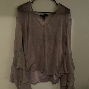 Forever 21 Dusty Lavender SeeThrough Top with Tank